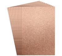 Belle Vous A4 Rose Gold Paper (24 Pack) -21 x 29.5cm/8.27x 11.61 inches 120gsm Premium Cardstock - Sparkly Craft Paper Sheets for Scrapbooking, DIY Projects, Wedding/Party Decorations, and Card Making