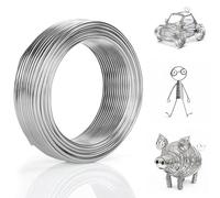 Belle Vous Aluminium Wire for Jewellery (10m) - 3mm Flexible Aluminium Wire Rolls - For DIY Sculptures, Skeleton Modelling, Jewellery Making, Beads, Crowns & Bonsai