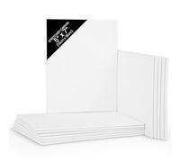 Belle Vous Blank Canvas (12 Pack) - 13 x 18cm (5 x 7 inches) - Small Pre Stretched Canvas Panel Boards - Suitable for Acrylic and Oil Painting Also for Sketching and Drawing
