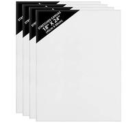 Belle Vous Blank Canvas for Painting (4 Pack) - 45 x 60cm (18 x 24 inches) - Pre Stretched Large Canvases for Painting - Canvas Board - Suitable for Acrylic and Oil Paint