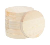 Belle Vous Blank Unfinished Round Wooden Circles (7 Pack) - 15cm/5.90 inches - 20mm Thick Natural Round Disc Cutout Slices - DIY Craft Projects, Christmas Decorations, Pyrography & Door Hanger Plaque