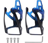 Belle Vous Blue Bicycle Water Bottle Holders (2 Pack) - Lightweight Bike Cages for Sports Drink Cups - Strong Holders for Road and Mountain Bikes