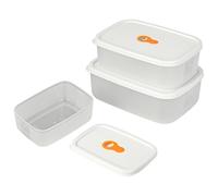 BELLE VOUS Food Storage Containers with Airtight Lids (3 Pack) - Reusable Meal Prep Containers - Microwave/Freezer-Safe Lunch Boxes - Food Box Set - Plastic Food Containers
