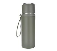 Belle Vous Grey Stainless Steel Insulated Flask Bottle - 800ml/27oz Double Walled & Vacuum Insulated Travel Mug with Cup Lid - Reusable Metal BPA-Free/Leakproof Water Bottle for Hot and Cold Drinks