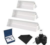 BELLE VOUS K9 Crystal Triangle Prisms (3 Pack) Photography Triangular Prisms Refractor with Velvet Pouch, Microfiber Cloth and Gift Box - Clear Lens for Light Spectrum Physics - Rainbow Effect Photo