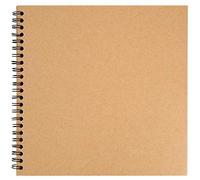 Belle Vous Kraft Scrapbook Photo Album (80 Pages) - 20 x 20cm / 8 x 8 Inches - Blank DIY Craft Paper Sheets - Wedding Guest & Memory Book - Handmade Anniversary & Valentines Day Present