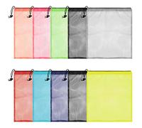 Belle Vous Mesh Laundry Bags (10 Pack) - Net Washing Bags for Laundry/Washing Machine Bag - Multicoloured Travel Laundry Bag & Drawstring Wash Bag Set