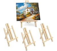 Belle Vous Mini Easel Stands for Painting - Small Table Top Easel Set - Painting Easel for Adults/Mini Canvas Holder - Wooden Easel Canvas Stands - Arts & Crafts Artist Easel Set