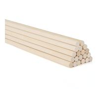 Belle Vous Natural Round Wood Dowel Rods (20 Pack) - 91.2cm / 35.91 Inches - Extra Long Unfinished 9.5mm Wooden Craft Sticks - Dowels for Woodcraft, Art Projects, Decorations & DIY Crafts