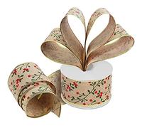 Belle Vous Organza Ribbon for Gift Wrapping DIY Crafts Party Decoration (Burlap)