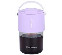BELLE VOUS Purple Plastic Drinking Tumbler with Lid and Straw - 400ml/13.5oz Reusable BPA-Free Tumbler - Leakproof Thick Wall Mug for Iced Coffee, Tea, Juice, Water, Smoothies & Other Hot/Cold Drinks