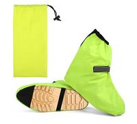 BELLE VOUS Reusable Green Shoe Covers - Non-Slip Waterproof Overshoes for Women/Men - Slip Resistant Shoe Protector Rain Covers for Outdoor Activities