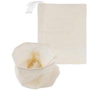 Belle Vous Reusable Muslin Cotton Cheesecloth Bag (6 Pack) - 29 x 50cm/11.42 x 19.68 Inches - Mesh Filter Strainer for Straining Nut Milk, Fruit Juice, Wine, Yoghurt, Cheese, Cold Brew Coffee & Tea