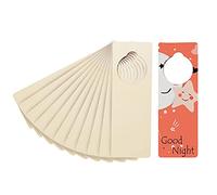 BELLE VOUS Unfinished Wood Door Knob Sign (12 Pack) - Blank Wooden Hanging Signs for Welcome, Do Not Disturb & Please Knock Hangers - for Office, Meeting, DIY Craft, Home & Bedroom