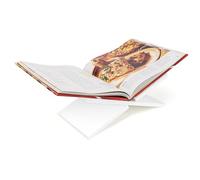Belle Vous White Acrylic Recipe Book Stand Holder - Display Easel for Cookbook, Textbook & Magazine - for Coffee Table or Kitchen Counter Reading