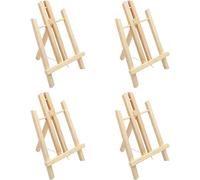 Belle Vous Wooden Tabletop Art Display Easels (4pcs) 30cm Wooden Painting Easel