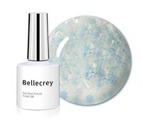 Bellecrey 7ml Gel Nail Polish Blue Monster Nail Gel Polish Glitter Nail Art Gel White Nail Polish Gel Suitable for All Seasons (Requires Curing Under UV/LED Lamp) Soak Off Manicure DIY Nail Art