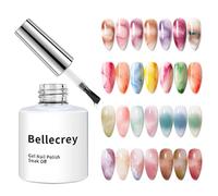 BELLECREY Clear Blooming UV Gel Color Nail Polish Soak Off Blossom Nail Gel Polish Colors for Nail Decoration Nail Painting Blooming Nail Art Gel DIY Salon at Home