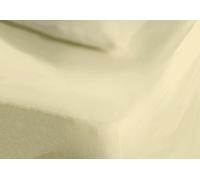 Belledorm 100% Combed Cotton Jersey Memory Foam Long Single Fitted Sheet in Ivory 15-25cm