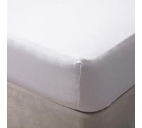 Belledorm 100% Jersey Cotton Fitted Sheet, White, Single