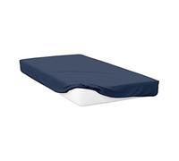 Belledorm 200 Thread Count 100% Egyptian Cotton 12 Inch Deep Fitted Sheet, Navy Blue, Double