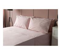 Belledorm 200 Thread Count Cotton Percale Ultra Deep Fitted Sheet - Blush - Blush - King