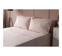 Belledorm 200 Thread Count Cotton Percale Ultra Deep Fitted Sheet - Blush - Blush - Double