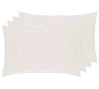 Belledorm 4 PACK Ivory Pillowcases, 100% Cotton, 200 Thread Count Percale, 7 YEAR GUARANTEE (Housewife)