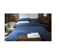 Hotel Suite Satin Stripe 540 Thread Count Duvet Cover Set Belledorm Navy Double