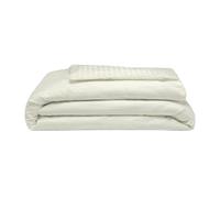 Belledorm 540 Thread Count Satin Stripe Duvet Cover Set Ivory (Superking)