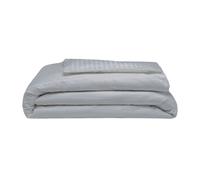 Belledorm 540 Thread Count Satin Stripe Duvet Cover Set - Platinum - Platinum - Superking