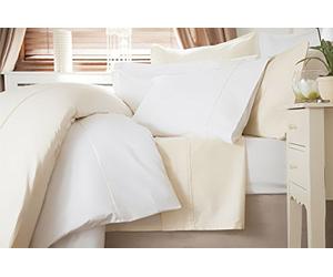 Belledorm 600 Thread Count 100% Cotton Sateen Double Duvet Cover in Ivory