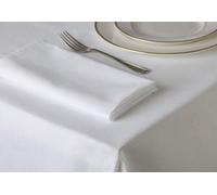 Belledorm Amalfi Tablelinen - Rectangular Tablecloth (White, 132cm x 178cm)