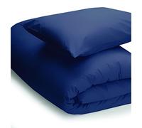 Belledorm Blue Duvet Cover, 200 Thread Count Percale | (King Size, Navy)