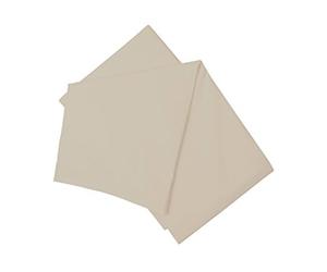Belledorm Brown Flat Sheet, 200 Thread Count Percale | (King Size, Mushroom)