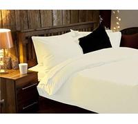 Belledorm Brushed Cotton 4ft Small Double Size Fitted Sheet in White 28cm Deep