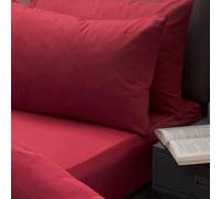 Brushed Cotton Extra Deep Fitted Sheet - BM304 - Red / Single