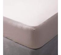 Belledorm Brushed Cotton Fitted Sheet - Double, Powder Pink