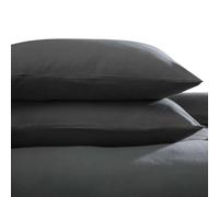 Belledorm Brushed Cotton Housewife Pillowcase (Pair) - Charcoal - One Size - Charcoal - 100% Brushed Cotton