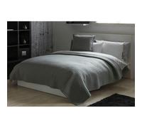 Belledorm Crompton Quilted Throw - Grey - One Size - Grey - 60% Cotton/40% Polyester