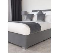 Belledorm Divan Bed Base Wrap Deep Fit Valance in King Bed Size in Charcoal Grey 19" (48cm) Deep