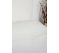 Belledorm Easy Care 200 Thread Count Cotton Polyester Percale Bolster Pillowcase in White | Size: Double Belledorm White Double
