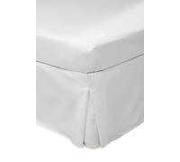 Belledorm Easy Care 200 Thread Count Cotton Polyester Percale Platform Valance in White | Size: Small Double Belledorm White Small Double