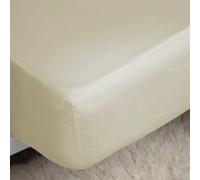 Belledorm Easycare Percale Fitted Sheet Cream (Kingsize)