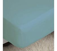 Belledorm Easycare Percale Fitted Sheet Double Teal 28cm Depth Smooth Finish