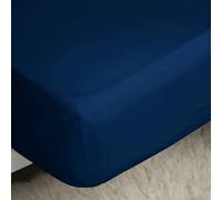Belledorm Easycare Percale Fitted Sheet - Navy - Single - Navy