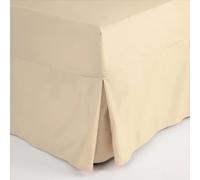 Belledorm Easycare Percale Fitted Valance - Cream - Single - Cream - 50% Cotton/50% Polyester