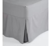 Belledorm Easycare Percale Fitted Valance - Grey - Single - Grey - 50% Cotton/50% Polyester