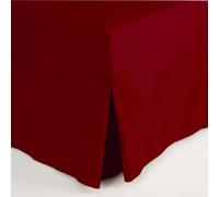 Belledorm Easycare Percale Fitted Valance - Red - Kingsize - Red - 50% Cotton/50% Polyester