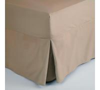Belledorm Easycare Percale Fitted Valance - Walnut Whip - Single - Walnut Whip - 50% Cotton/50% Polyester